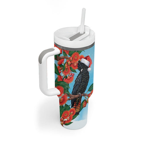 Australia Cockatoo Festive Christmas Tumbler With Handle