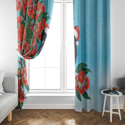 Australia Cockatoo Festive Christmas Window Curtain