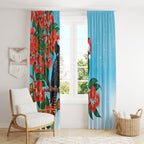 Australia Cockatoo Festive Christmas Window Curtain