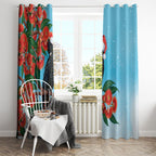Australia Cockatoo Festive Christmas Window Curtain