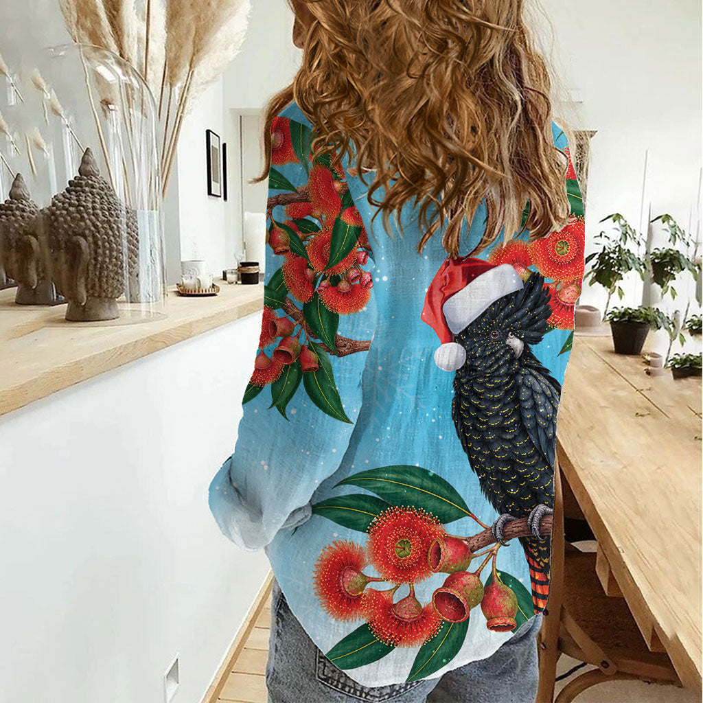Australia Cockatoo Festive Christmas Women Casual Shirt