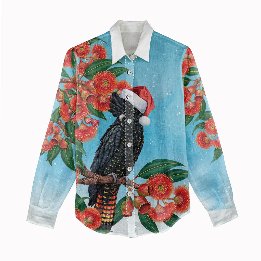 Australia Cockatoo Festive Christmas Women Casual Shirt