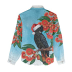 Australia Cockatoo Festive Christmas Women Casual Shirt