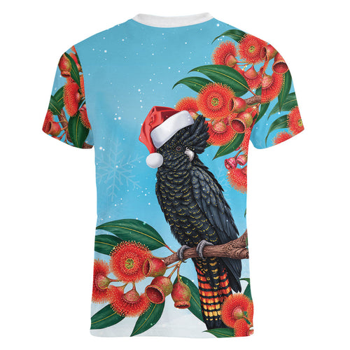Australia Cockatoo Festive Christmas Women V-Neck T-Shirt