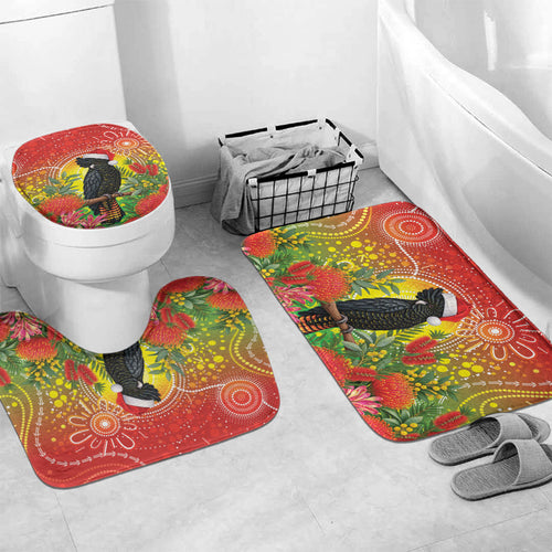 Australia Christmas Black Cockatoo Bathroom Set Aboriginal Art