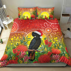 Australia Christmas Black Cockatoo Bedding Set Aboriginal Art