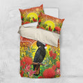Australia Christmas Black Cockatoo Bedding Set Aboriginal Art