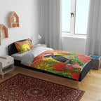 Australia Christmas Black Cockatoo Bedding Set Aboriginal Art
