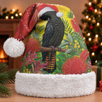 Australia Christmas Black Cockatoo Christmas Santa Hat Aboriginal Art