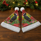 Australia Christmas Black Cockatoo Christmas Santa Hat Aboriginal Art