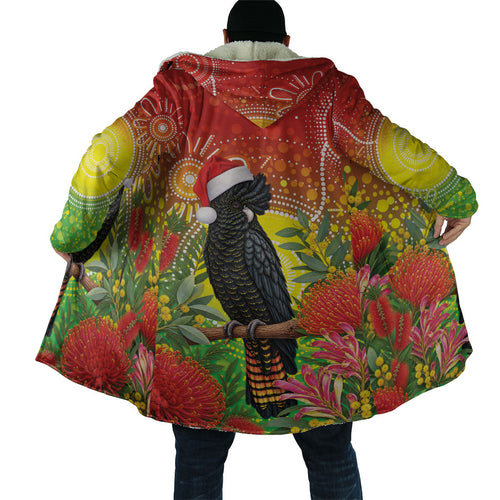 Australia Christmas Black Cockatoo Cloak Aboriginal Art