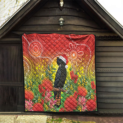 Australia Christmas Black Cockatoo Quilt Aboriginal Art