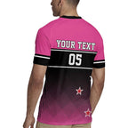 Custom New Zealand Women Cricket Rugby Jersey Pink Simple Style