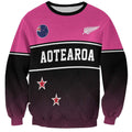Custom New Zealand Women Cricket Sweatshirt Pink Simple Style