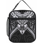 New Zealand Morepork Lunch Bag Maori Pattern Black