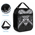 New Zealand Morepork Lunch Bag Maori Pattern Black