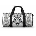 New Zealand Morepork Duffle Bag Maori Pattern White