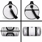 New Zealand Morepork Duffle Bag Maori Pattern White