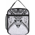 New Zealand Morepork Lunch Bag Maori Pattern White