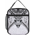 New Zealand Morepork Lunch Bag Maori Pattern White