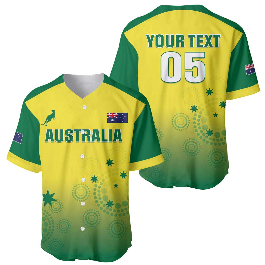 Custom Australia Cricket Baseball Jersey Go Champions Aussies LT05