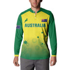 Custom Australia Cricket Button Sweatshirt Go Champions Aussies LT05