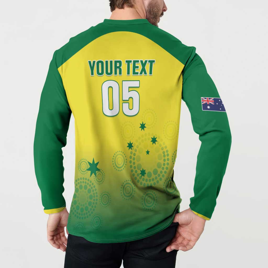 Custom Australia Cricket Button Sweatshirt Go Champions Aussies LT05