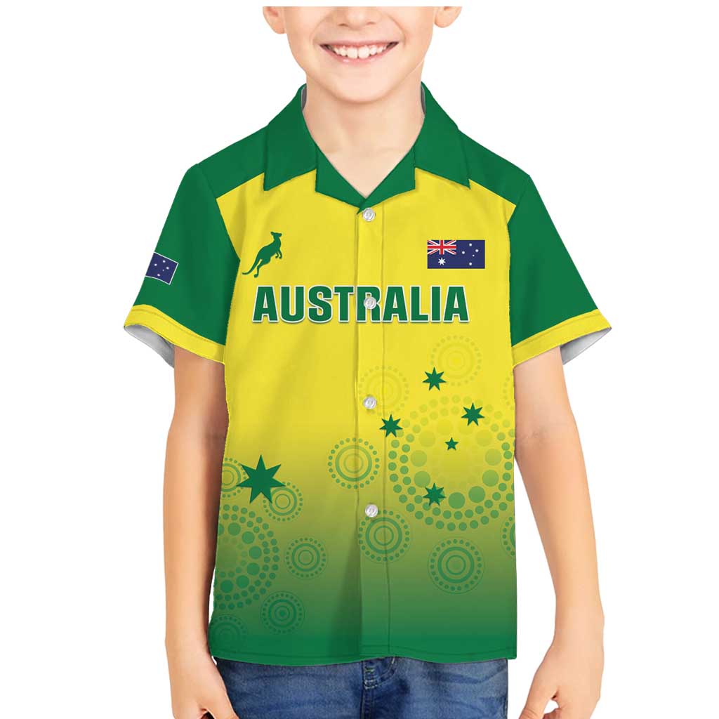 Custom Australia Cricket Family Matching Mermaid Dress and Hawaiian Shirt Go Champions Aussies LT05
