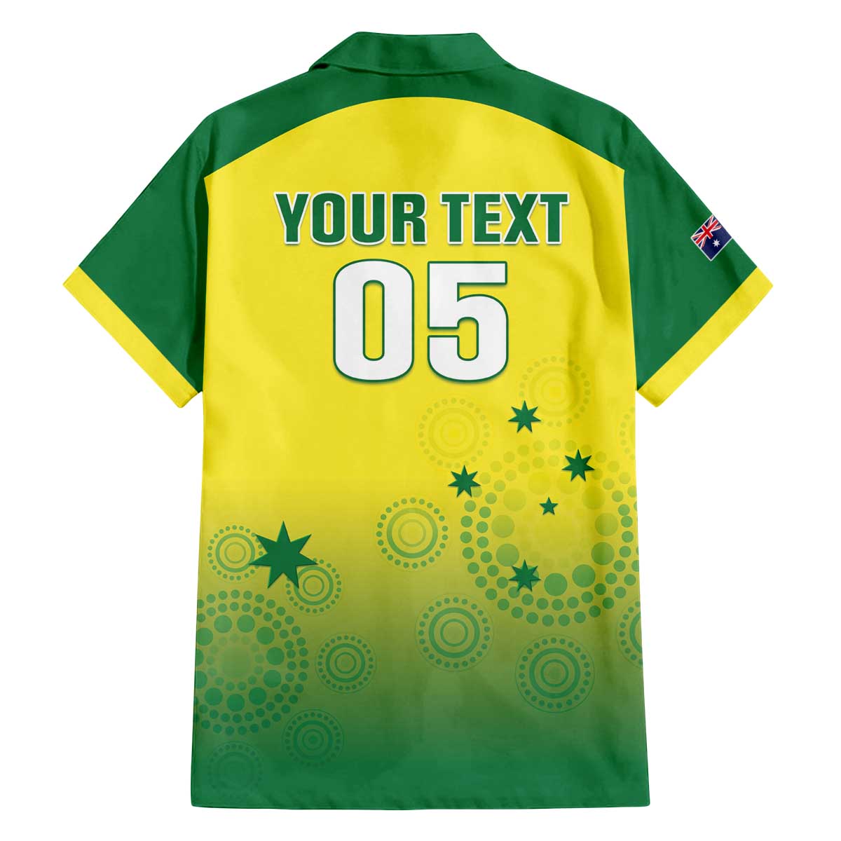 Custom Australia Cricket Family Matching Off The Shoulder Long Sleeve Dress and Hawaiian Shirt Go Champions Aussies LT05