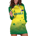 Custom Australia Cricket Hoodie Dress Go Champions Aussies LT05