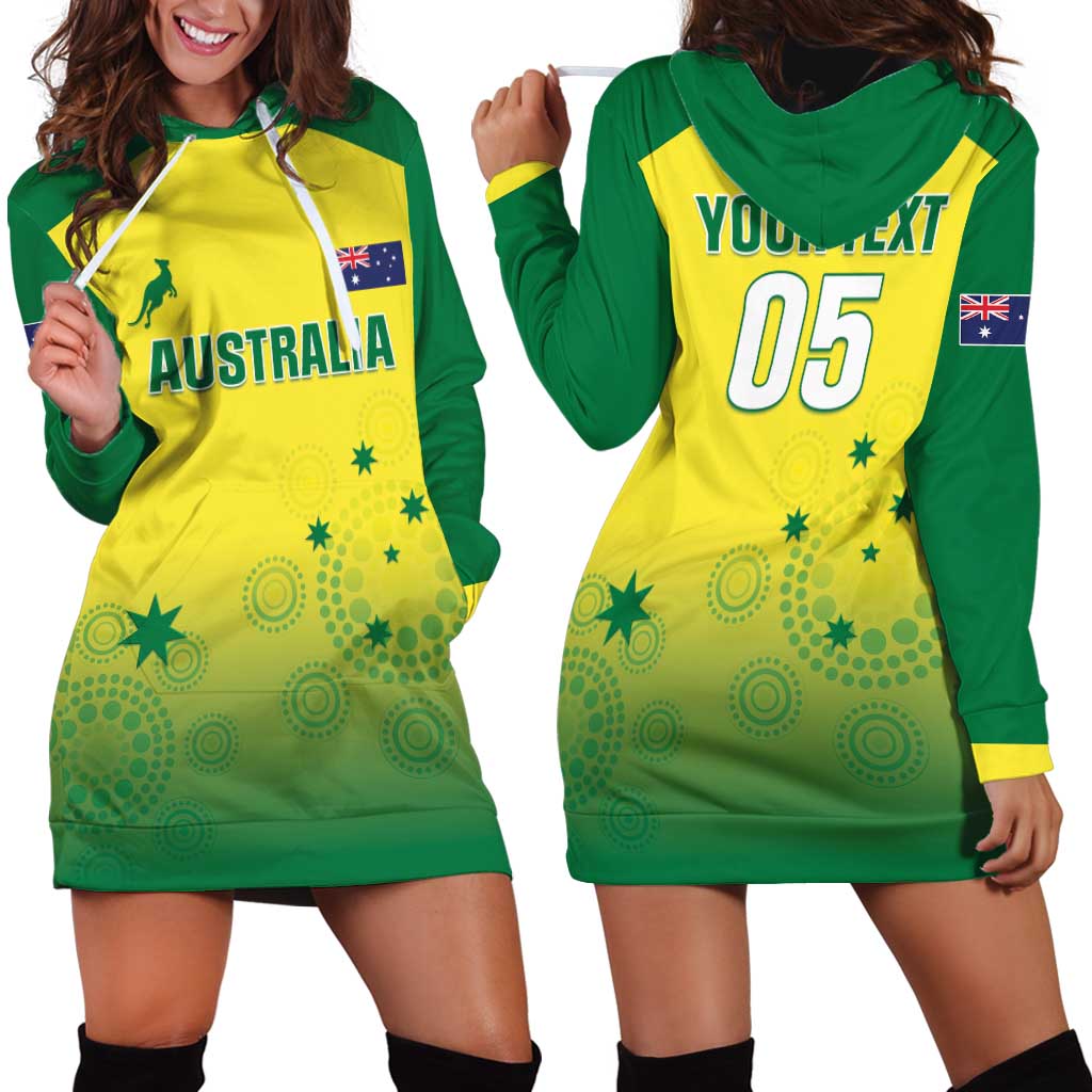 Custom Australia Cricket Hoodie Dress Go Champions Aussies LT05