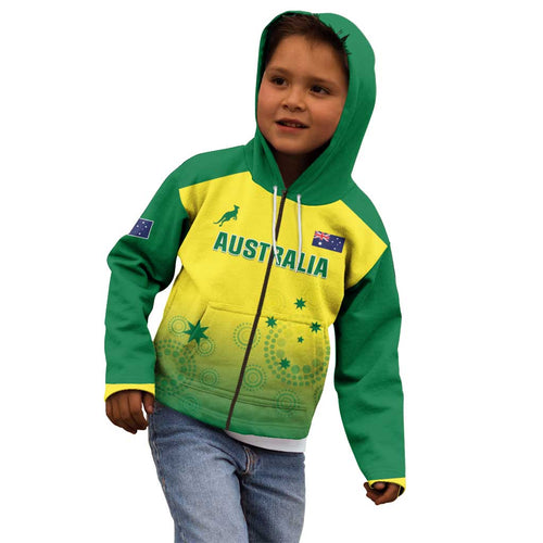 Custom Australia Cricket Kid Hoodie Go Champions Aussies LT05