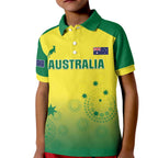 Custom Australia Cricket Kid Polo Shirt Go Champions Aussies LT05