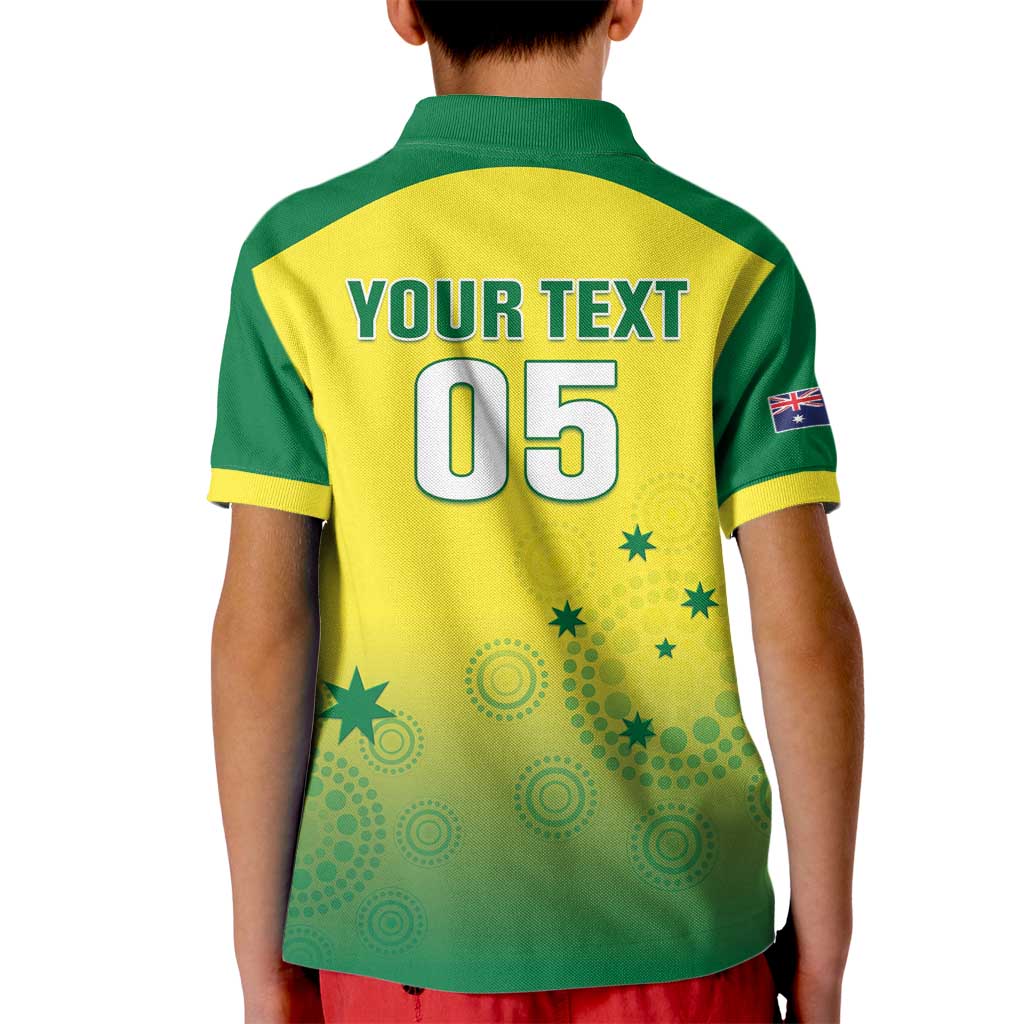 Custom Australia Cricket Kid Polo Shirt Go Champions Aussies LT05