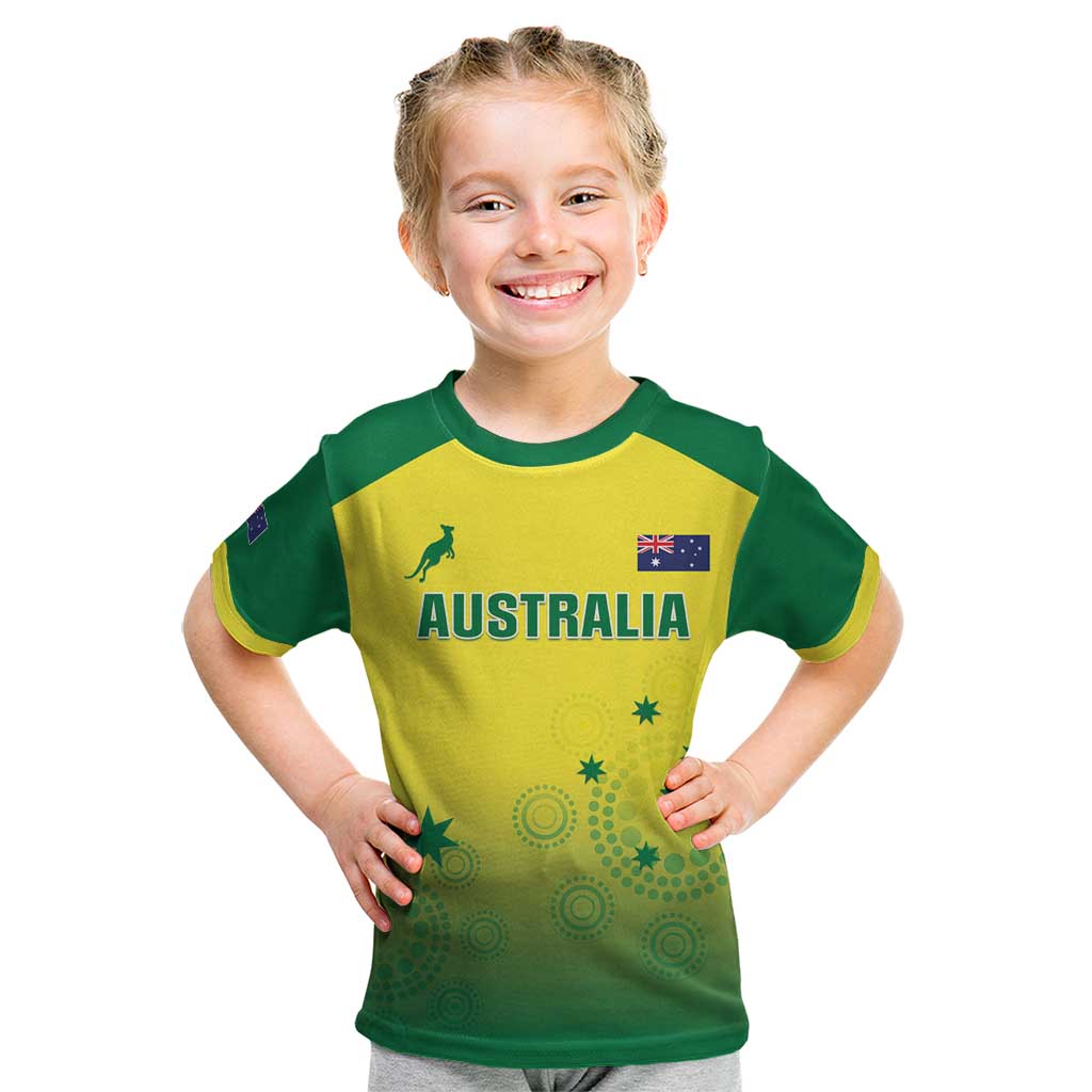 Custom Australia Cricket Kid T Shirt Go Champions Aussies LT05
