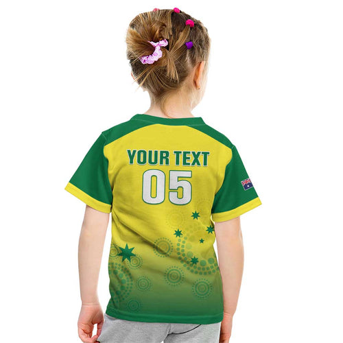 Custom Australia Cricket Kid T Shirt Go Champions Aussies LT05
