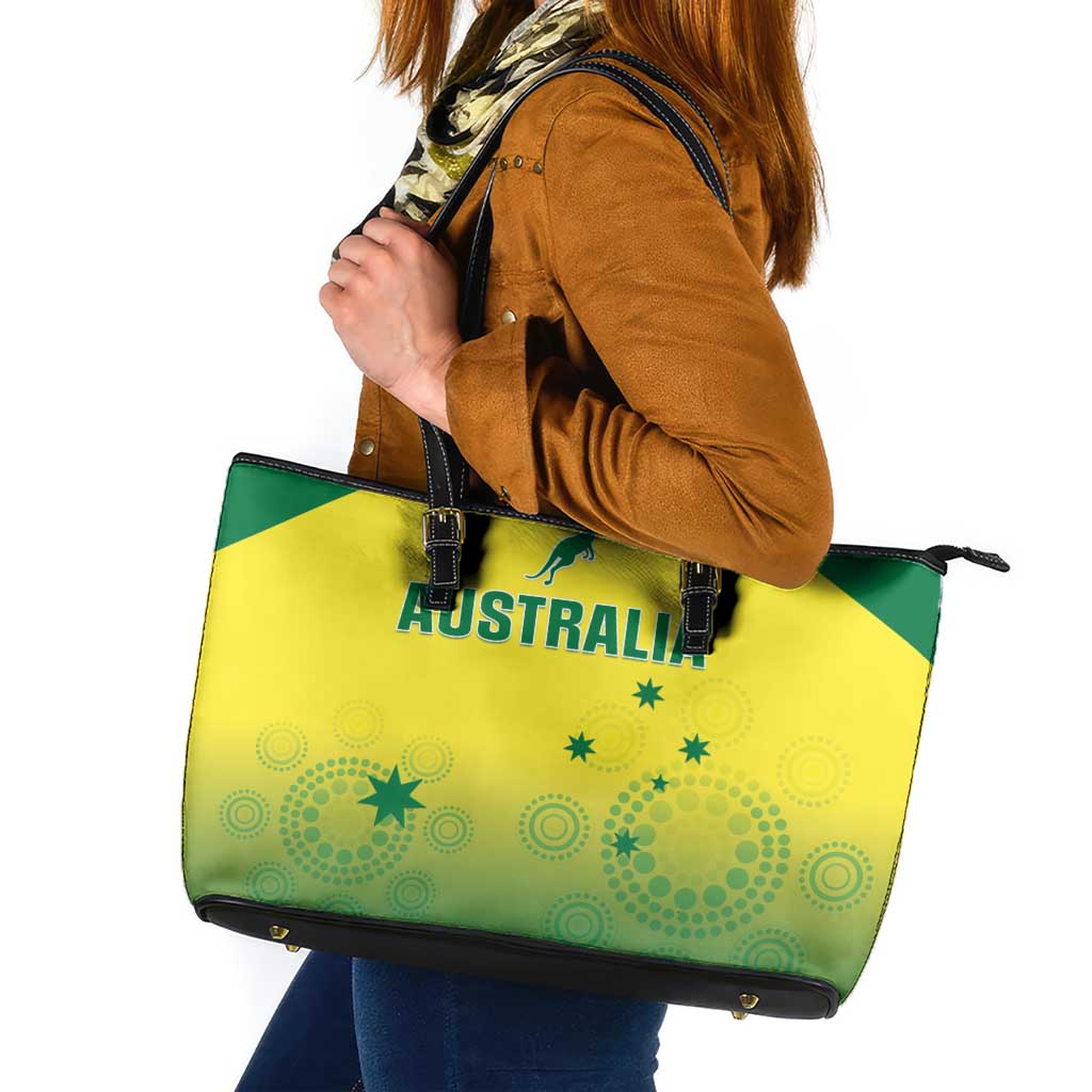 Australia Cricket Leather Tote Bag Go Champions Aussies