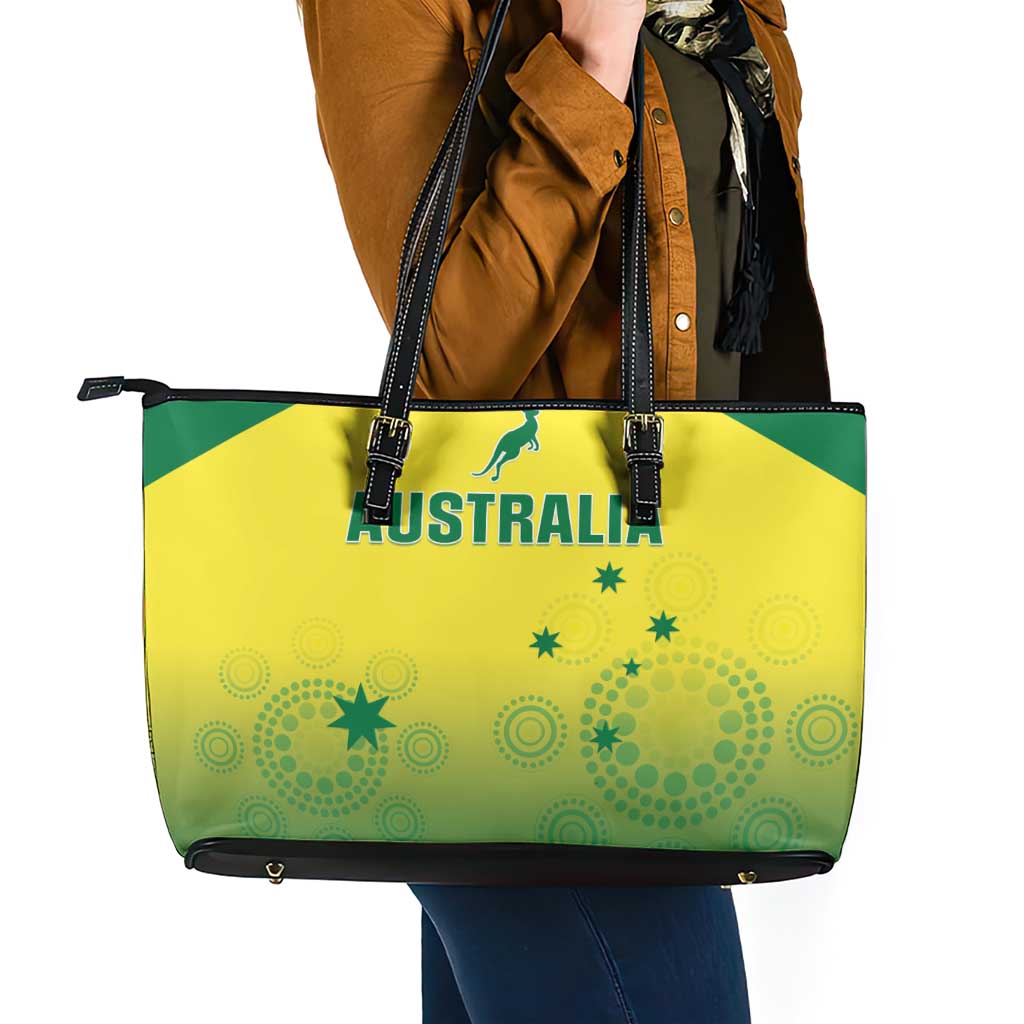 Australia Cricket Leather Tote Bag Go Champions Aussies