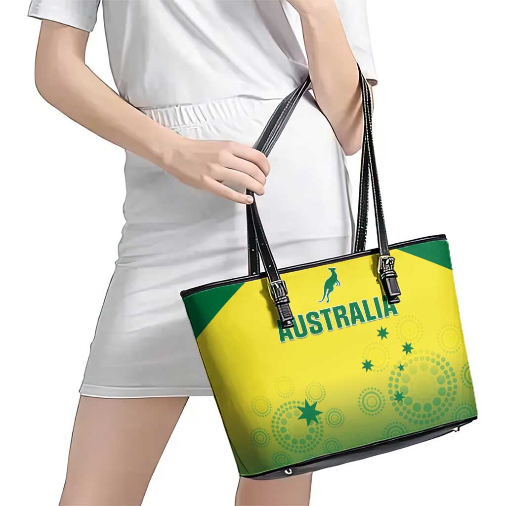 Australia Cricket Leather Tote Bag Go Champions Aussies