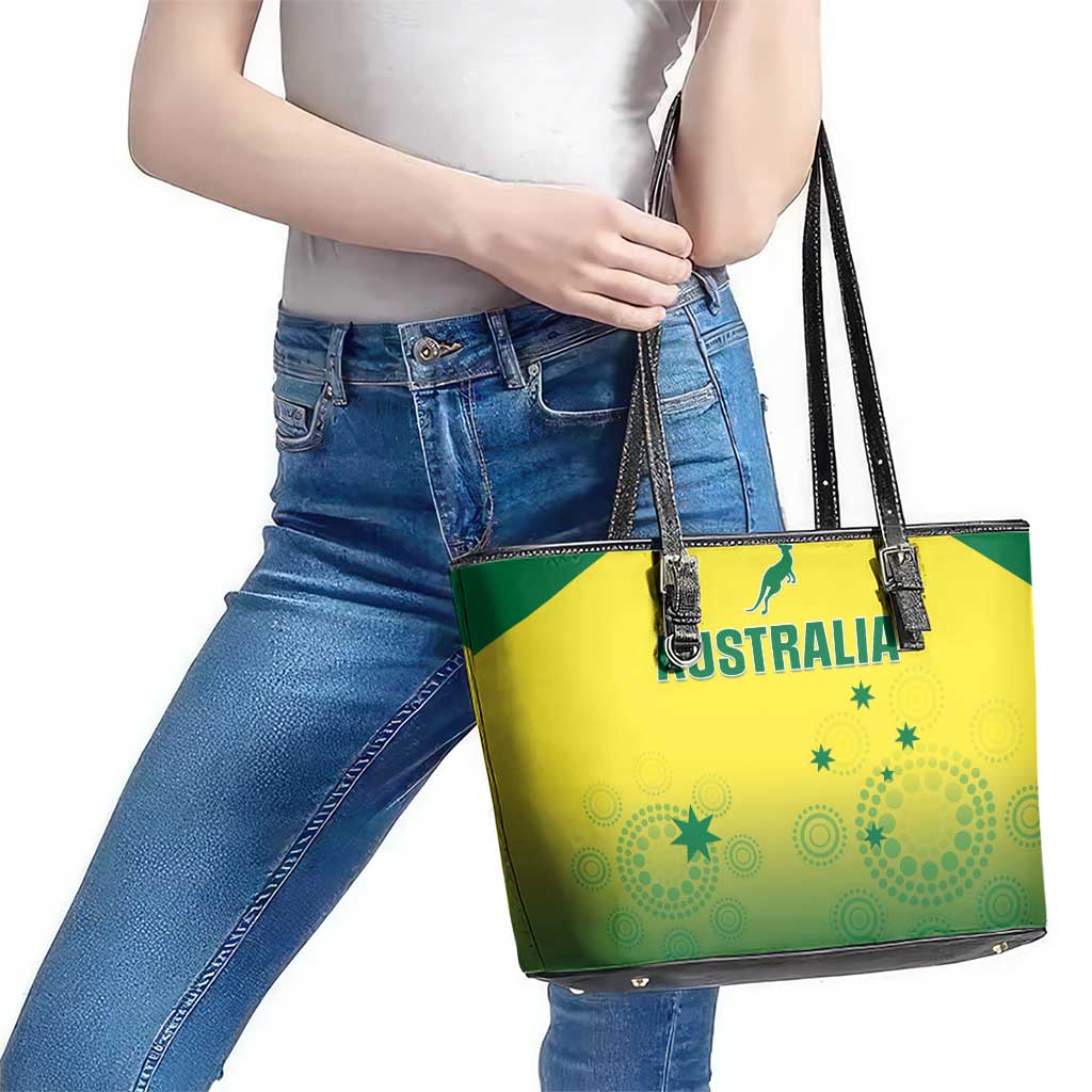 Australia Cricket Leather Tote Bag Go Champions Aussies
