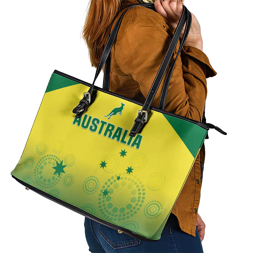 Australia Cricket Leather Tote Bag Go Champions Aussies