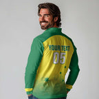 Custom Australia Cricket Long Sleeve Polo Shirt Go Champions Aussies LT05