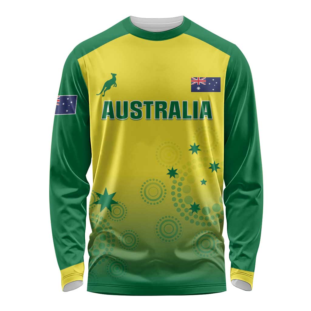 Custom Australia Cricket Long Sleeve Shirt Go Champions Aussies LT05