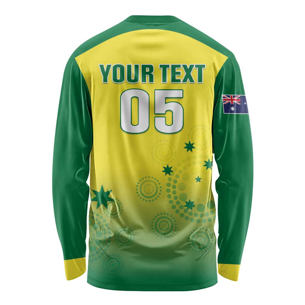 Custom Australia Cricket Long Sleeve Shirt Go Champions Aussies LT05