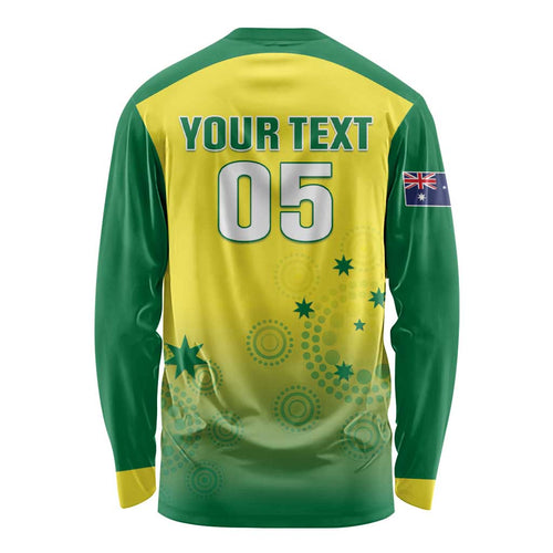 Custom Australia Cricket Long Sleeve Shirt Go Champions Aussies LT05