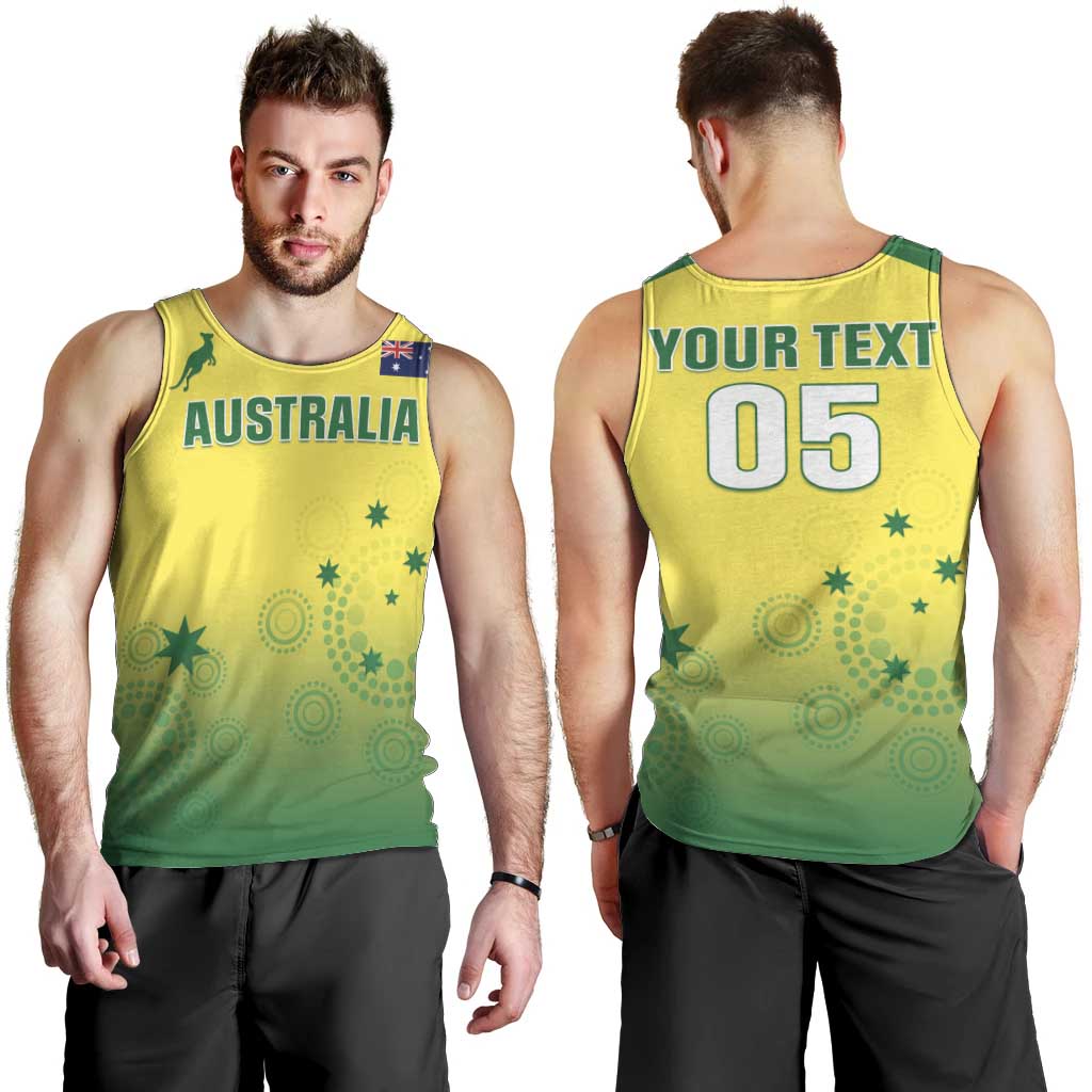 Custom Australia Cricket Men Tank Top Go Champions Aussies LT05
