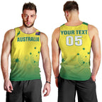 Custom Australia Cricket Men Tank Top Go Champions Aussies LT05
