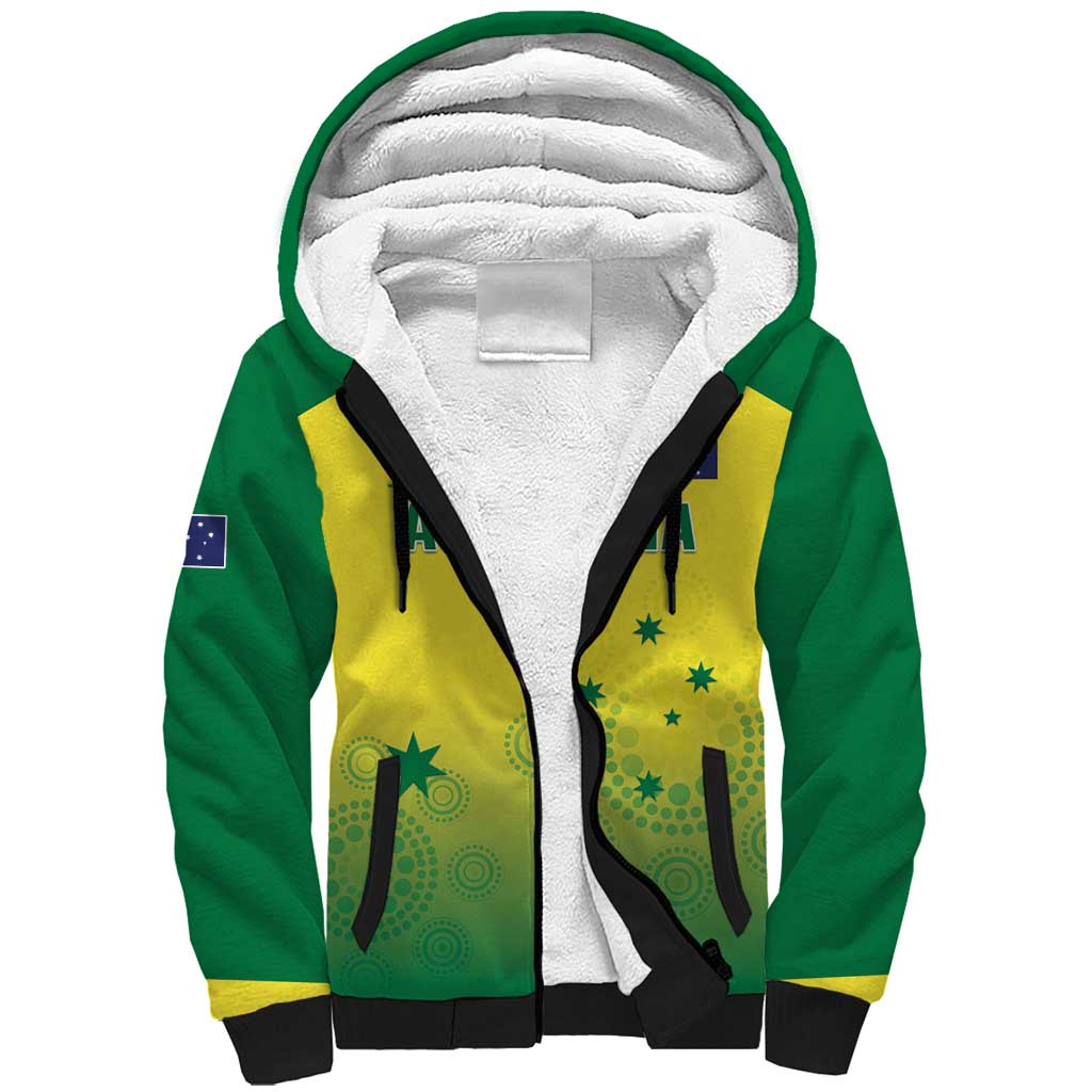 Custom Australia Cricket Sherpa Hoodie Go Champions Aussies LT05