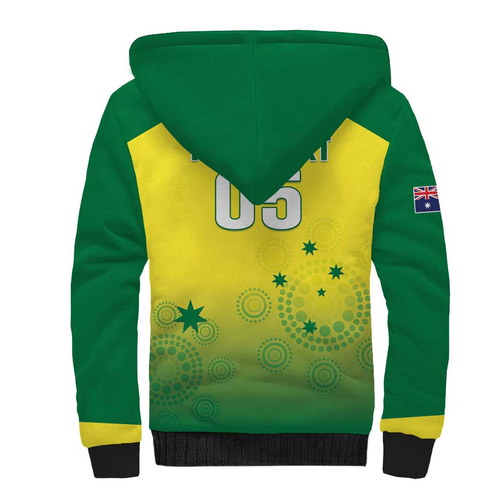 Custom Australia Cricket Sherpa Hoodie Go Champions Aussies LT05