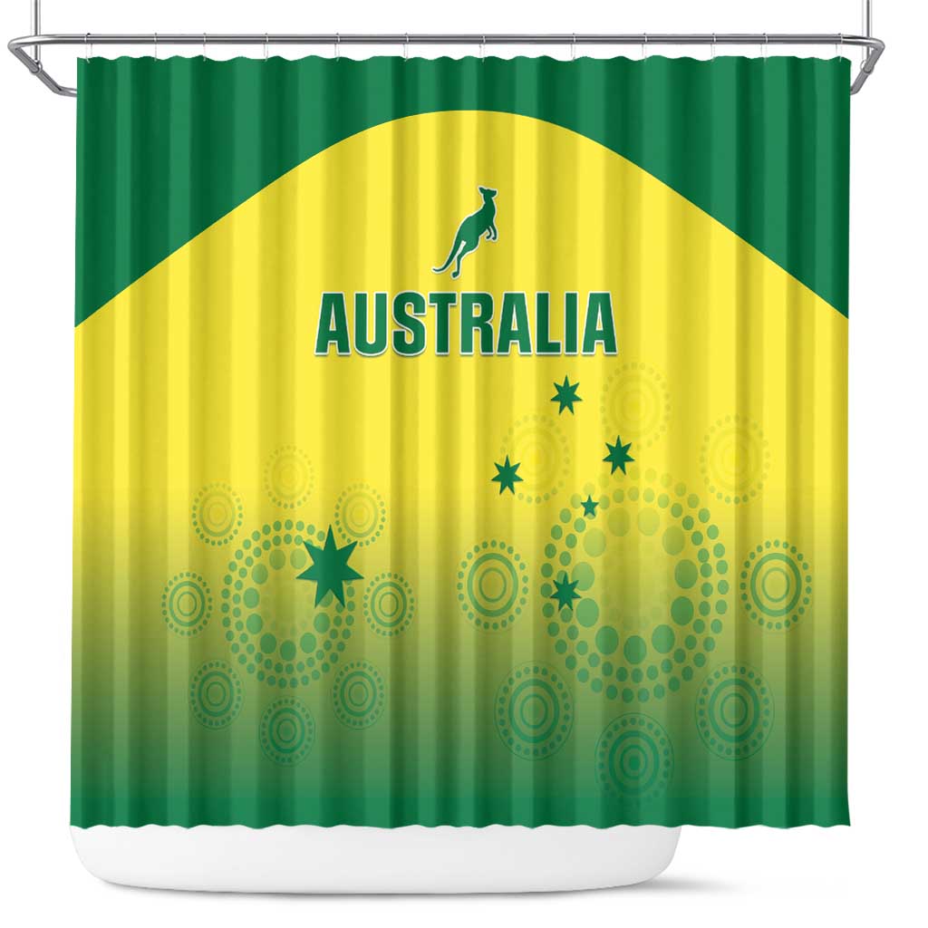 Australia Cricket Shower Curtain Go Champions Aussies